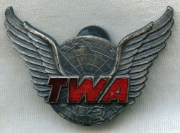 1950s Trans World Airlines (TWA) Agent Hat Badge
