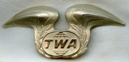 Late 1960s Trans World Airlines (TWA) Agent Hat Badge