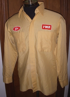 Vintage 1980's TWA Ground Crew or Mechanic Work Shirt