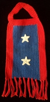 Cool WWII Hand - Crocheted Two Sons in Service Banner Unique in Exc Cond