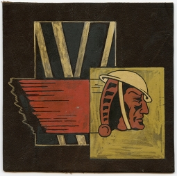 Un-IDd, possibly Western Air Lines, WWII era Painted Leather Aviation Jacket Patch
