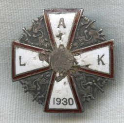 BEING RESEARCHED - Unidentified 1930 Badge, Possibly European Unit -NOT FOR SALE UNTIL IDENTIFIED