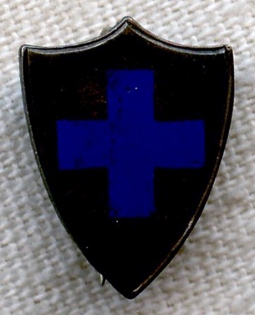 BEING RESEARCHED - Unidentified Sterling Blue Cross Pin by Gard Co. -NOT FOR SALE UNTIL IDENTIFIED