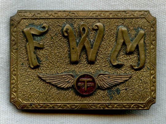 BEING RESEARCHED - Belt Buckle with AIRTECH Logo & FWM by Stalder -NOT FOR SALE UNTIL IDENTIFIED