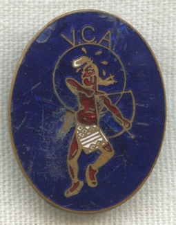 BEING RESEARCHED - Unidentified VCA Badge with Native American Archer NOT FOR SALE UNTIL IDENTIFIED