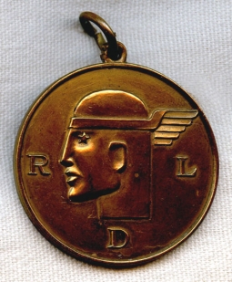 BEING RESEARCHED - RLD Medallion Showing Man's Head with Winged Band - NOT FOR SALE UNTIL IDENTIFIED