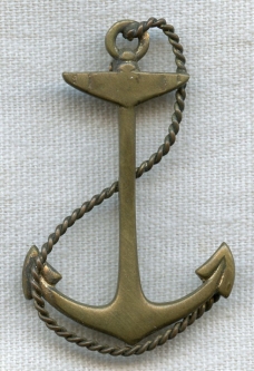 BEING RESEARCHED - Unidentified Anchor Badge -NOT FOR SALE UNTIL IDed