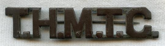 BEING RESEARCHED - Unidentified "T.H.M.T.C." Badge - NOT FOR SALE UNTIL IDENTIFIED