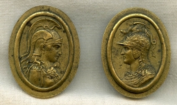 BEING RESEARCHED - Unidentified Roman Warrior Cameo Badges in Brass - NOT FOR SALE UNTIL IDENTIFIED