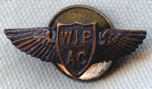 BEING RESEARCHED 1930s Sterling WIP AC Lapel Wing Radio-Related? NOT FOR SALE TIL IDed