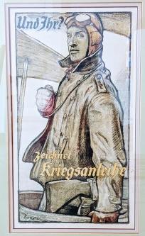 Iconic WWI Imperial German Combat Air Gunner War Bond Poster