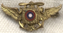 BEING RESEARCHED - Possibly WWI Wing Pin with Cockade and Propeller - NOT FOR SALE UNTIL IDENTIFIED