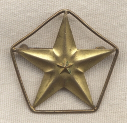 Unique Gold Star Mother Badge Made from Her Dead Son's Engraved Bronze Star Medal