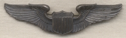 Unique Pattern Sterling WWII USAAF Pilot Wing by As-of-Yet Unidentified Manufacturer