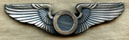 Rare Early WWII USAAF Observer Wing Aussie Made by K.G.Luke in Sterling Silver