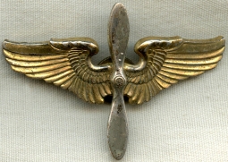 Early WWII US Army Air Forces Cadet Hat Badge