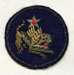Great Variant Late 1942 USAAF CATF China Air Task Force 14th Air Force Bullion Patch CBI Made