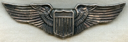 Beautiful WWII USAAF Pilot Wing Walter Lampl "Juarez" Pattern Sterling Marked