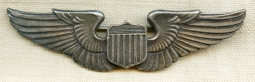 Beautiful Rare WWII USAAF Pilot Wing in Silver, Made in India Possibly by Phelps