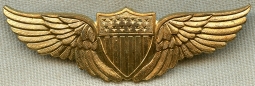 Scarce 1920's US Air Corps Instructor Shirt Size Wing