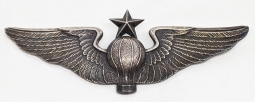 Gorgeous Ca 1942 USAAF Sr Balloon Pilot Wing in the Link Pattern Made in Sterling by AMCRAFT