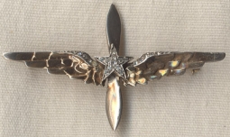 WWII US Air Corps Sweetheart Pin in Sterling Silver