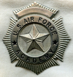Rare Ca. 1955 USAF Academy Security (Police) Forces Badge. Possibly 1st Issue.