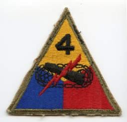 WWII US Army 4th Armored Division (Name Enough) Shoulder Patch