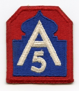 WWII United States 5th Army Shoulder Patch