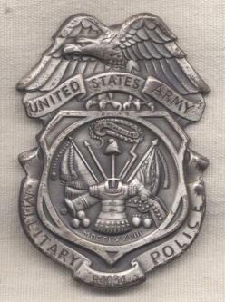 1970s-1980s US Army Issue Military Police Badge