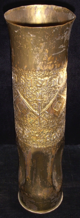 USAS Related WWI Trench Art Shell Co. G, 1st Motor Mechanic Regiment (MMRT) Signal Corps