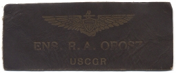 SCARCE WWII US Coast Guard Reserve Pilot's Name/Wing Strip