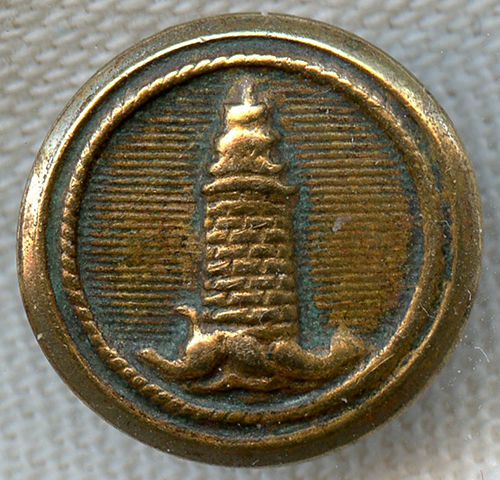 Scarce 1880's-90's US Light House Service Hat Button