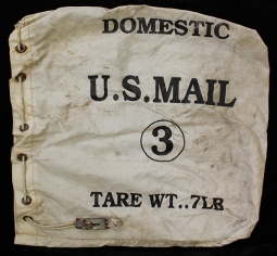 Great, Vintage US Mail Bag. Heavy Duty Duck with Drawstring & Locking Steel Closure