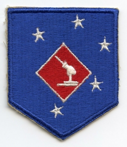 US Marine Amphibious Corps (MAC) Coastal Defense Battalions Patch with Variant Anti-Aircraft Gun