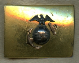 Fabulous WWI-Early 1920's USMC EM Full Dress "Duty" Belt Buckle w/officer Coller EGA.