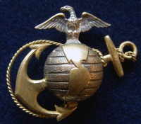 Amazingly Rare USMC Officer Model 1877 Cap EGA Badge