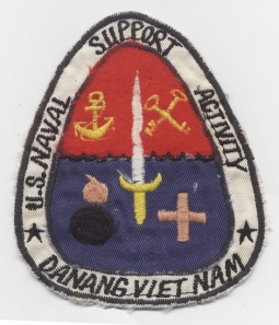 US Naval Support Activity Danang RVN Patch Made in Vietnam