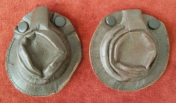 Pre WWII US Navy Pilot's Flight Helmet Earphone Pouches