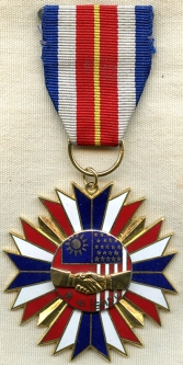 Very Rare WWII Chinese Comm. Medal Awarded to USN OSS SACO Veteran's by the Taiwanese Gov.