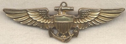 WWII USN Pilot wing by Blackinton