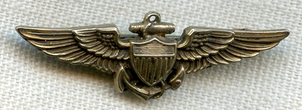 Beautiful WWII USN Pilot Wing by Meyer in Gilt Silver, Lapel or ...