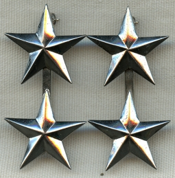 Beautiful Pair of Korean War USN Rear Admiral Rank Insignia