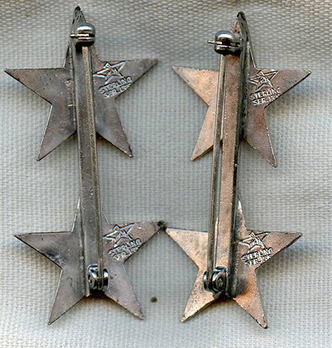 Beautiful Pair of Korean War USN Rear Admiral Rank Insignia