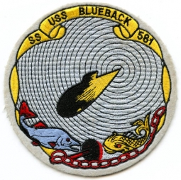 Large Circa 1980s USN USS Blueback (SS-581) Submarine Pocket Patch