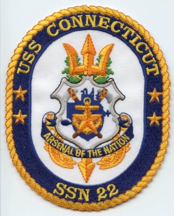 Beautiful Circa 1980s USS Connecticut (SSN-22) Submarine Patch