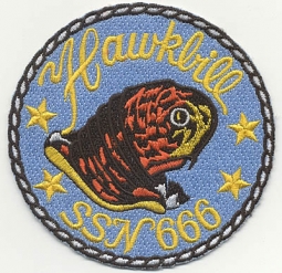 Circa 1980s USS Hawkbill (SSN-666) Patch <p> NO LONGER AVAILABLE