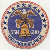 Nice USS Philadelphia (SSN-690) Submarine Patch Circa 1980s