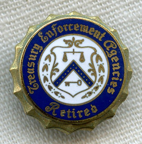 Cool Old 1950s US Treasury Enforcement Agencies Retired Lapel Pin