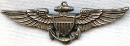 Scarce Vanguard-Made WWII US Navy Pilot Wing in Sterling